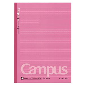 (まとめ) コクヨ キャンパスノート(ドット入り罫線・カラー表紙) セミB5 A罫 30枚 ピンク ノ-3CAT-P 1冊 【×40セット】