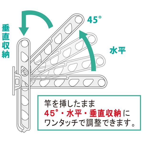 NEW DEXスイング物干金物 650mm ホワイト【0901-00652】 3