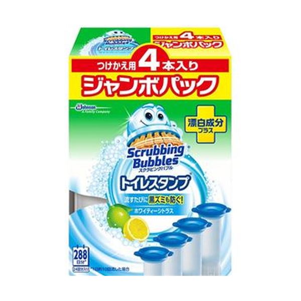 （まとめ）ジョンソン スクラビングバブルトイレスタンプクリーナー 漂白成分プラス ホワイティーシト..