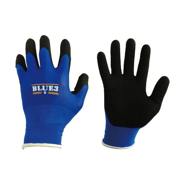 (まとめ) 富士手袋工業 ブルースリー ニトリル手袋 18G S ブルー 9330-S 1双 【×20セット】