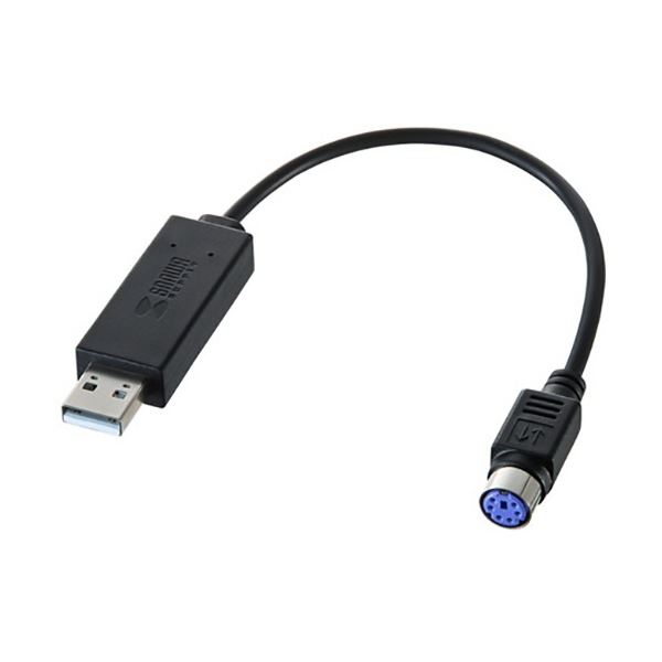(まとめ) サンワサプライ USB-PS/2変換コンバータ USB(A)オス-ミニDIN6pinメス USB-CVPS5 1本 【×3セッ..