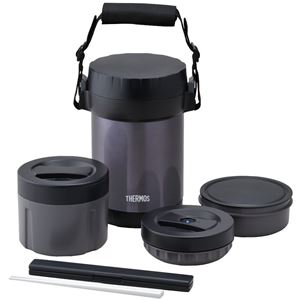 【6個セット】 【THERMOS サーモス】 ランチジャー/保温弁当箱 【ミッドナイトブルー】 男性向け 大容量 ステンレス