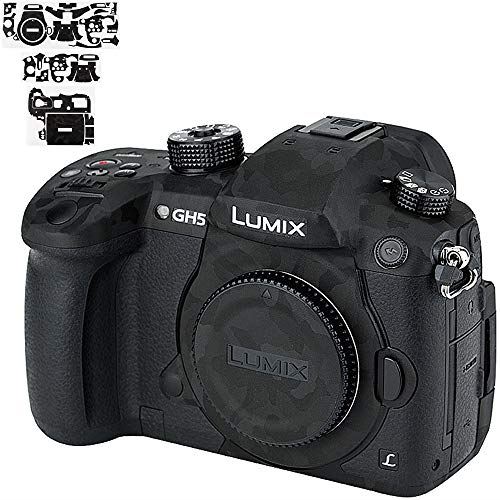 カメラ保護レザーフィルム Panasonic Lumix GH5に対応カメラ3M材料ブラック迷彩