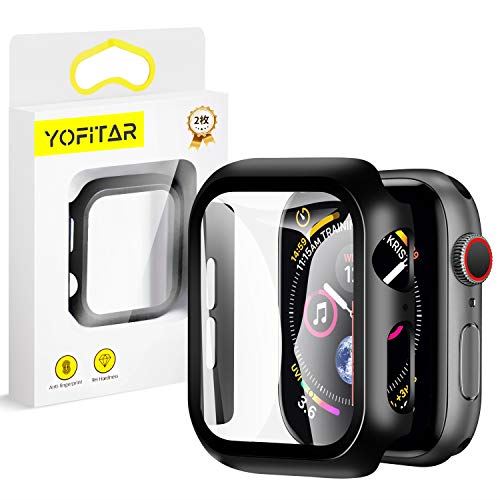 【2020改良モデル】YOFITAR Apple Watch 用ケース 42mm アップルウォッチ保護ケース ガラスフィルム 一体型 series3 series2 series1全面保護 超薄型 装着簡単 耐衝撃 高透過率 指紋防止 (Series1/2/3 42mm|%%%|ブラック2枚セット) 【2020改良モデル】YOFITAR Apple Watch 用ケース 42mm アップルウォッチ保護ケース ガラスフィルム 一体型 series3 series2 series1全面保護 超薄型 装着簡単 耐衝撃 高透過率 指紋防止 (Series1/2/3 42mm|%%%|ブラック2枚セット)