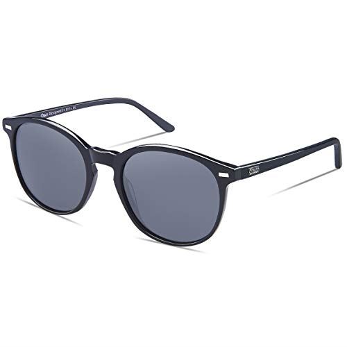 DUCO 2020最新 サングラス レディース uvカット 丸サングラス uv400 偏光 レンズ ファッションなデザイン sunglasses women 紫外線カット 1230 ブラック