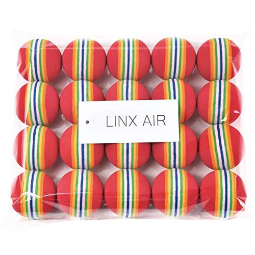 LINX AIR ゴルフ練習ボール (20個入り) ウレタンボール 室内 練習 ゴルフ用品 自宅 屋内 ゴルフ 練習ボール スピナーボール アプローチ 練習用ボール 全3色 レッド