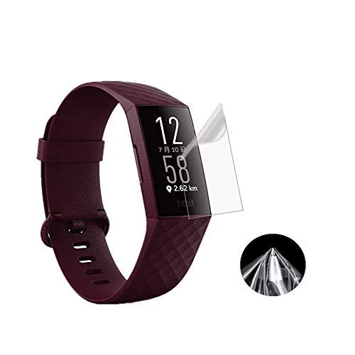 (6枚入り) Frgnie Compatible フィットビット Fitbit Charge 4 スクリーン保護フィルム, 良質TPU ケースに干渉せず 貼り直し可 耐指紋 99%高透過率、防止する 気泡保護膜対応 Fitbit Charge 4