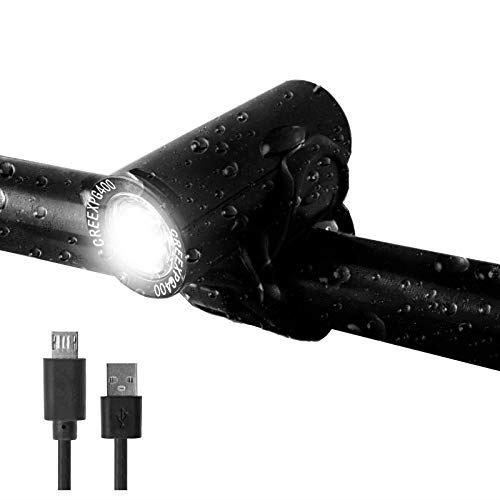 GORIX(ゴリックス) 自転車ライト usb充電 防水 LEDライト明るい (GX-FL1579) 盗難防止 サイクルライト 工具不要 フロントライト ブラック