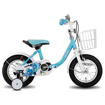 cycmoto 子供用自転車 2 3 4 5 6歳 16インチ 幼児用自転車 花と傘 ランニングバイク 誕生日プレゼント 子供のギフト バランス感覚養成 キッズバイク 贈り物 高さ調節可能 男の子 女の子 ブルー