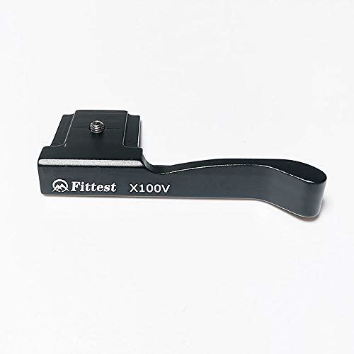 Koowl 対応モデルFujifilm Fuji 富士 X100V サムグリップ サムレスト カメラ グリップ ホットシューハンドグリップ、ブラック、親指グリップ、握り心地が良いです (ブラック)