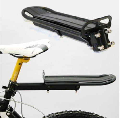 自転車用荷台　簡単取り付け　軽量リアキャリア　ブラック♪