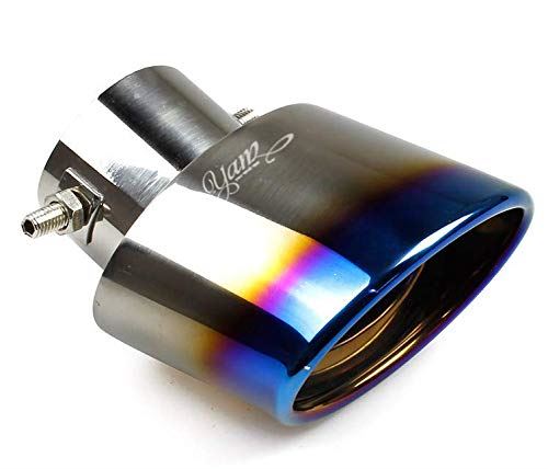 フィット ヴェゼル マツダ ダイハツ マフラーカッター スラッシュカット チタン焼き シングルタイプ カスタム 外装パーツ ステンレス アクセサリー 1本