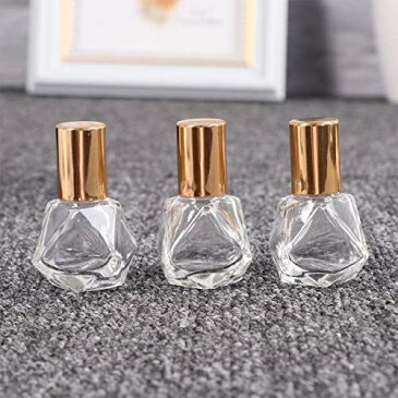 Frcolor ロールオンボトル 5ml ローラーボールタイプ ガラス瓶 透明 ロールオン 香水瓶 精油 アロマ保存容器 詰め替えボトル 6本セット(1点漏斗+1点スポイト)