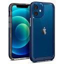 Caseology iPhone 12 mini ケース 背面 クリア 二重構造 バンパー TPU PC 耐衝撃 薄型 iphone12mini カバー スカイフォール (ネイビー ブルー) ネイビーブルー