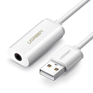 UGREEN USB オーディオ 変換アダプタ 外付け サウンドカード USB オーディオインターフェース 3.5mm TRRS 4極 マイク・ヘッドホン端子一体化 PS5 PS4,Raspberry Pi,MacBook,Windows PCなどに最適通販