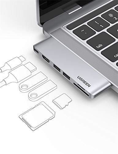 UGREEN USB Cnu MacBook Pro Airp 4K HDMI𓋍ڂMacBook AirA_v^[ USB Cnu SD/TFJ[h[_[ USB 3.0x2 Thunderbolt 3 MacBook Air 2020 2019 2018, MacBook Pro 2019 2018 2017ɍœK