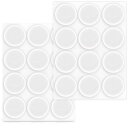 Navaris 24x 衝撃吸収 消音 クッション - 戸当たり 緩衝 滑り止め 弾力 ダンパー - 直径22mm シリコン 透明 粘着テープ 24個セット