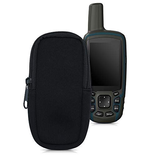 kwmobile 保護ケース 対応: Garmin GPSMAP 64sx / 64x - 自転車 GPS ネオプレン クッション 耐衝撃 - 黒色