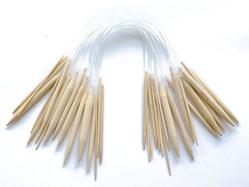 LGEGE 竹丸編み針スムーズで明確なプラスチック製のチューブクラフト糸セット針キットで終わります