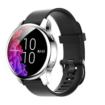 GARMIN Venu用 ケース メッキTPU製 スクリーンカバー ソフト 全面保護 5色可選 Sooyeeh プロテクターカバー 耐衝撃 薄型 軽量 指紋防止 脱着簡単 GARMIN(ガーミン) Venu用 GPSスマートウォッチ 保護ケース アクセサリー 2個セット (シルバー)