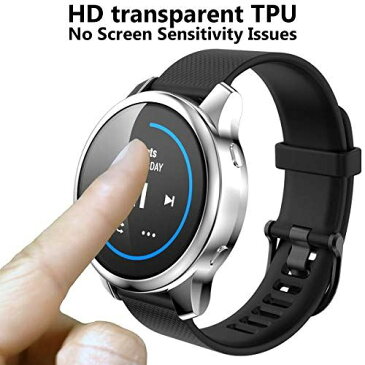 GARMIN Venu用 ケース メッキTPU製 スクリーンカバー ソフト 全面保護 5色可選 Sooyeeh プロテクターカバー 耐衝撃 薄型 軽量 指紋防止 脱着簡単 GARMIN(ガーミン) Venu用 GPSスマートウォッチ 保護ケース アクセサリー 2個セット (シルバー)