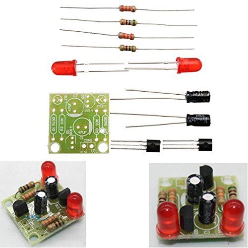 Prament DC 3-14V diy のシンプルな LED 赤懐中電灯回路キット diy Multiharmonic 振動電子回路セット PCB 基板 + 電子部品 + 指示