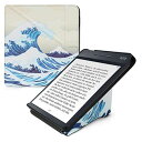 kwmobile 対応: Kobo Libra H2O ケース - 折り紙式 reader 全面保護 スタンド 電子書籍 カバー 数百年後の波と富士山デザイン 数百年後の波と富士山 04-02-11