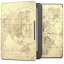 kwmobile 対応: Kobo Aura Edition 2 ケース - 電子書籍カバー PUレザー - オートスリープ Reader 保護 世界地図ビンテージデザイン 世界地図ビンテージ 05-24