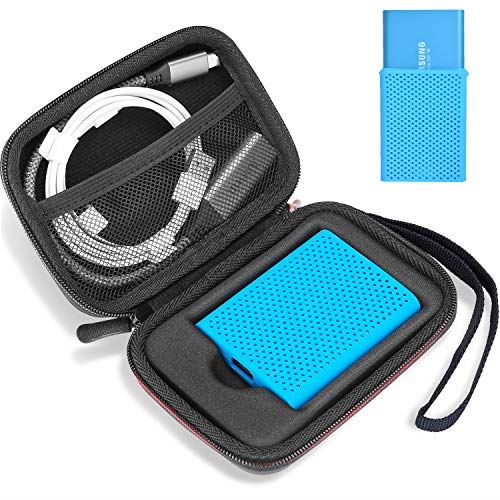 ProCase n[hEVAیP[X LOϏՌP[X VRJo[t [\ȋ@F Samsung T5 / T3 Portable 250GB 500GB 1TB 2TB SSD USB 3.1 OtSSD -ubN