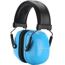 ProCase 子供/赤ちゃん用 騒音防止の安全イヤーマフ、遮音 聴覚過敏 調整可能なヘッドバンド付き 耳カバー 耳あて 聴覚保護ヘッドフォン ノイズ減少率：NRR 25dBブルー