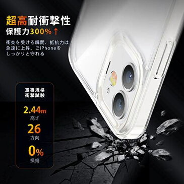 TORRAS iPhone 12 mini 用ケース 高透明 米軍MIL規格取得 非ニュートン流体 2.44M超高耐衝撃 十倍黄変防止 画面レンズ保護 滑り防止 2020年5.4インチ アイフォン12 mini 用カバー (ホワイト)Patronus Series
