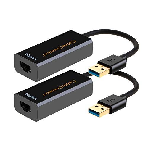 usb lan Ѵ ץ CableCreation 2Ķ®USB 3.0 to RJ45 ӥåȥͥåȥץ10/100/1000 Mbps (IC åץåդ RTL8153) USBͭLAN 0.1m/֥å ֥å2