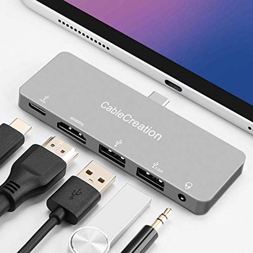 iPad Pro 2020/2018phbLOXe[VC CableCreation 5 in 1 USB-Cnu 4K@60Hz HDMI HDRC2*USB 3.0C 3.5mmI[fBI100W PDC New iPad ProC MacBook ProȂǂɓKp̃A~ USB-ChbNA_v^ 5-in-1