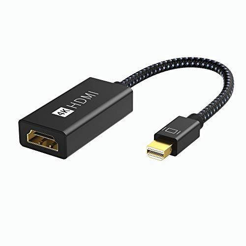 iVANKY Mini DisplayPort to HDMI 変換アダプタ【4K@60Hz/20cm】Apple Mac， MacBook Air/Pro， iMac， Surface Pro/Dock対応 Minidisplay ミニディスプレイポート HDMI サンダーボルト Mini DP HDMI 変換ケーブル 黒 0.2m