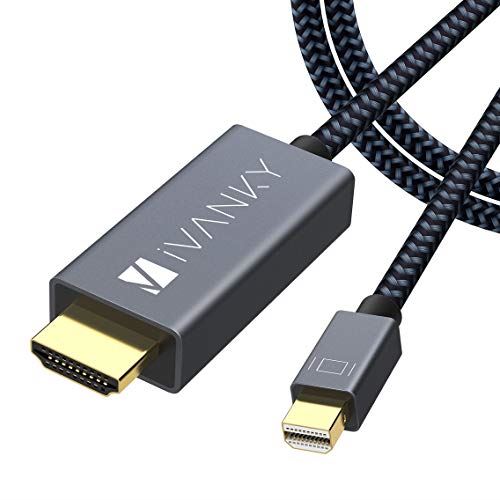 Mini DisplayPort→HDMI 変換 ケーブル iVANKY【フルHD1080P対応/3M】 Surface Pro/Dock， Mac， MacBook Air/Pro， iMac， ディスプレイ， AV アダプタ対応 Thunderbolt 2 to HDMI 耐久変換ケーブル Mini DP ミニディスプレイポート サンダーボルト 3.0m 黒