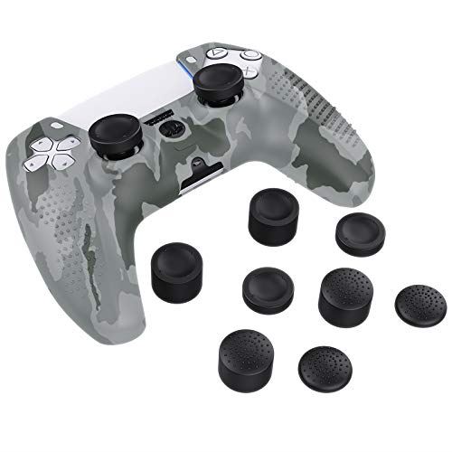 PS5 コントローラー カバー Royal Atic SONY-Playstation 5 コントローラー保護アクセサリーセット シリコンカバー コントローラー ケース スティックカバー ソニー プレイステーション5 保護カバー グレー Gray
