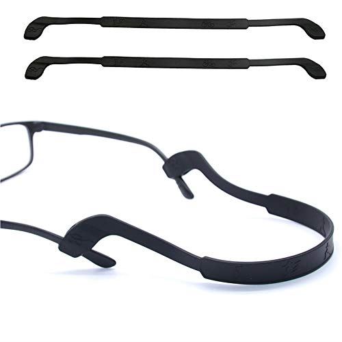 メガネ ずれ落ち防止 メガネチェーン メガネバンド シリコン製 眼鏡バンド メガネストラップ スポーツ用 男女兼用 2枚セット ブラック