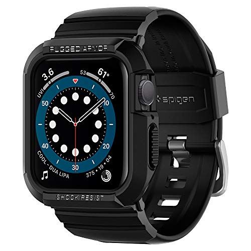 Spigen Apple Watch バンド 一体型 ケース Series SE/Series 6 / Series 5 / Series 4 対応 落下 衝撃 吸収 ラギッド・アーマー プロ 062CS25324 (ブラック) 44mm Spigen Apple Watch バンド 一体型 ケース Series SE/Series 6 / Series 5 / Series 4 対応 落下 衝撃 吸収 ラギッド・アーマー プロ 062CS25324 (ブラック) 44mm