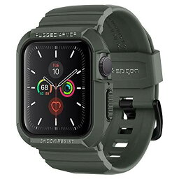 【Spigen】 Apple Watch バンド 一体型 ケース Series SE/Series 6 / Series 5 / Series 4 40mm 対応 落下 衝撃 吸収 ラギッド・アーマー プロ ACS00547 (ミリタリー・グリーン)