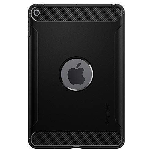 【Spigen】 タブレットケース iPad mini 5 ケース TPU 耐衝撃 米軍MIL規格取得 衝撃吸収 指紋防止 ラギッド・アーマー 051CS21447 (ブラック)