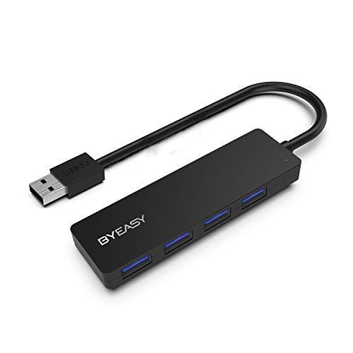 BYEASY USB3.0 ウルトラスリム 4ポートハブ バスパワー 5Gbps USB3.0HUB PS4対応 Windows/Mac/Linux等対応