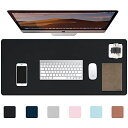 iCasso マウスパッド 大型 防水 ゲーミングマウスパッド 90x40cm PUレザー 両面使用可能 大型 デスクマット おしゃれ 清潔しやすい 裏面滑り止め オフィス/ホーム用 男女兼用(ブラック) 1-ブラック(2)