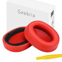 Geekria イヤーパッド Sony MDR-100ABN WH-H900N 等対応交換用 ヘッドホンパッド イヤークッション シナバーレッド