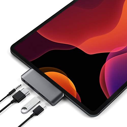 Satechi A~jE Type-C oC Pronu USB-C PD[d 4K HDMI USB 3.0 3.5mm wbhzWbN (iPad Pro, Microsoft Surface GoΉj (Xy[XOC)