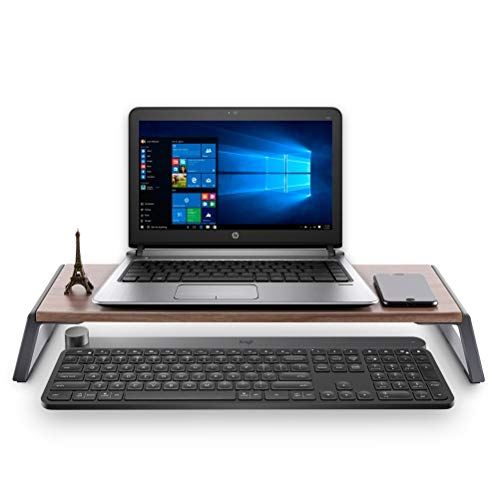 LOE 液晶モニター ウッド デスク スタンド for ノートパソコン/iMac/ディスプレイ ヒッコリー