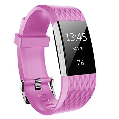 Kutop Fitbit Charge 2 交換用バンド, 柔らかい運動バンド, 調整可能です 取替可能Fitbit Charge 2に適用するスマートフィットネス ピンク Kutop Fitbit Charge 2 交換用バンド, 柔らかい運動バンド, 調整可能です 取替可能Fitbit Charge 2に適用するスマートフィットネス ピンク
