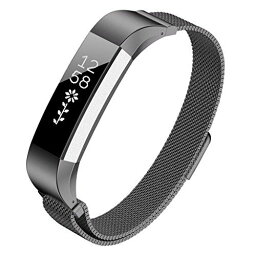 Kutop for Fitbit Alta Hr バンド, Altaのためのステンレススチール調節可能 バンド交換ストラップバンド グレー