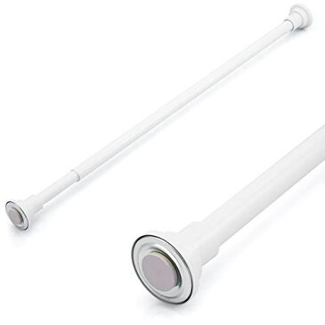 Hapilife 突っ張り棒 強力 つっぱり棒 幅83〜150cm 強い負荷 伸縮棒 簡単取り付け 物干し竿 極太 ドリル不要 ステンレス製 クローゼット ボール カーテンロッド シャワーカーテンロッド 布団干し 室内 屋外 (白)