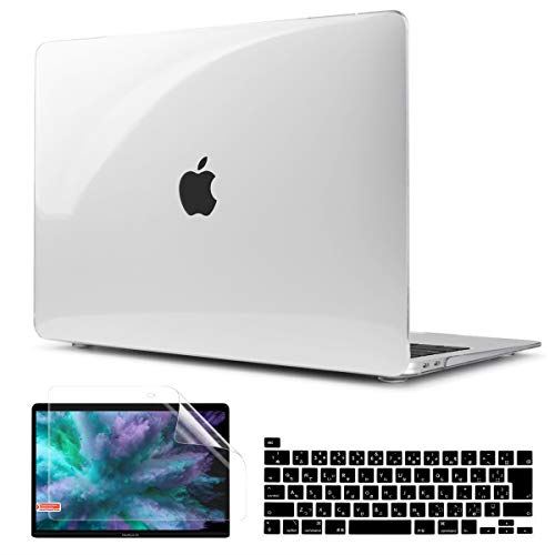 TwoL MacBook Pro 13 ケース 2020 A2251 A2289 A2338 M1 対応 耐衝撃 排熱機能 改良型 ハードケース + 液晶保護フィルム + 日本語キーボードカバー (クリア) New Pro 13 (A2289/A2251)