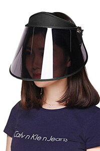 GOKEI サンバイザー レディース レインハット レインバイザー 【アームカバー付き】 自転車 キャップ UVカット UPF50+ 紫外線対策 日焼け対策 つば広 ワイド 帽子 ブラック…